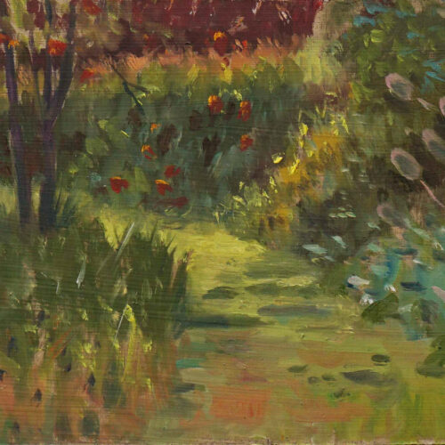 Original Oil Painting - Garden Path