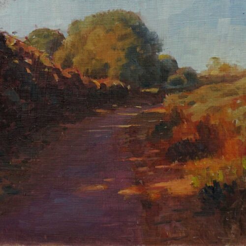 Original Oil Painting - Martlesham Heath Evening Light